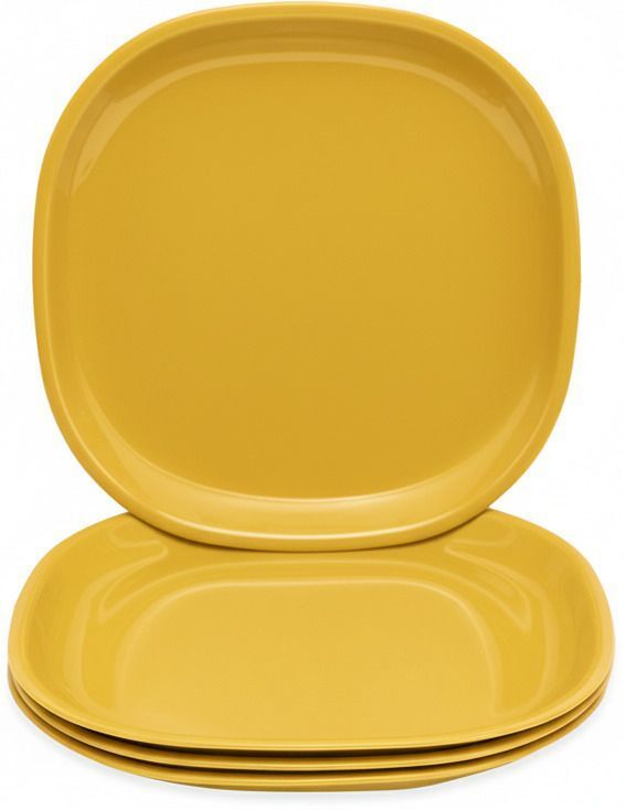 Yellow Lightweight Daily Use Dining & Gifting 11 Inch Square Dinner Plate-image-10