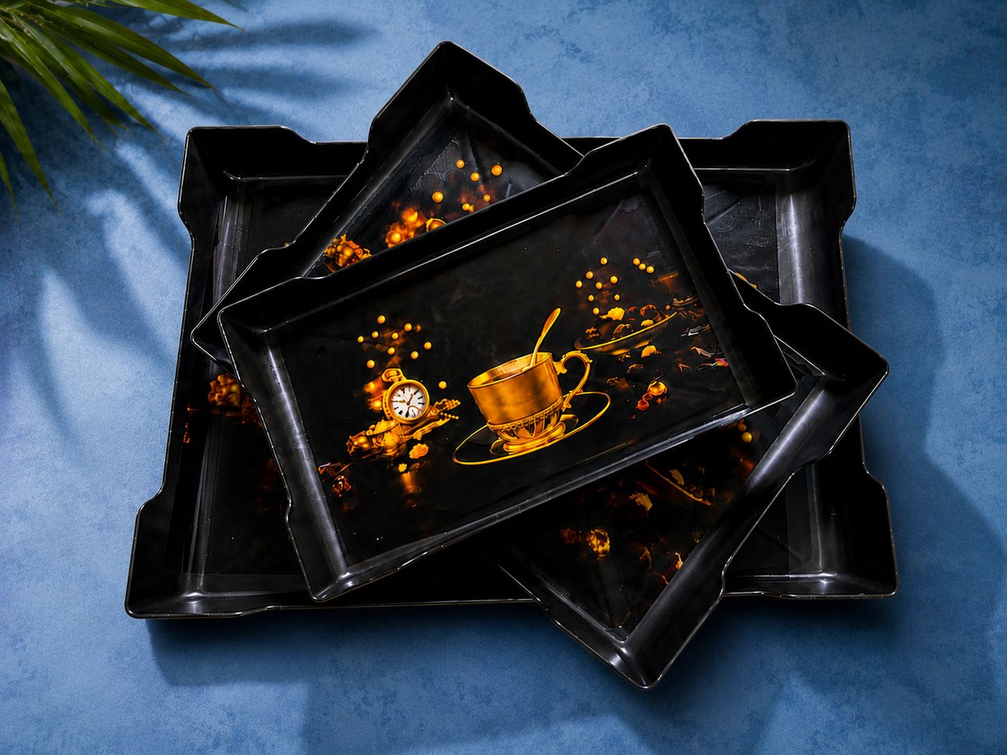 urbanplast Dhurandhar Crystal Serve Tray Set Tray Serving Set-picture-46