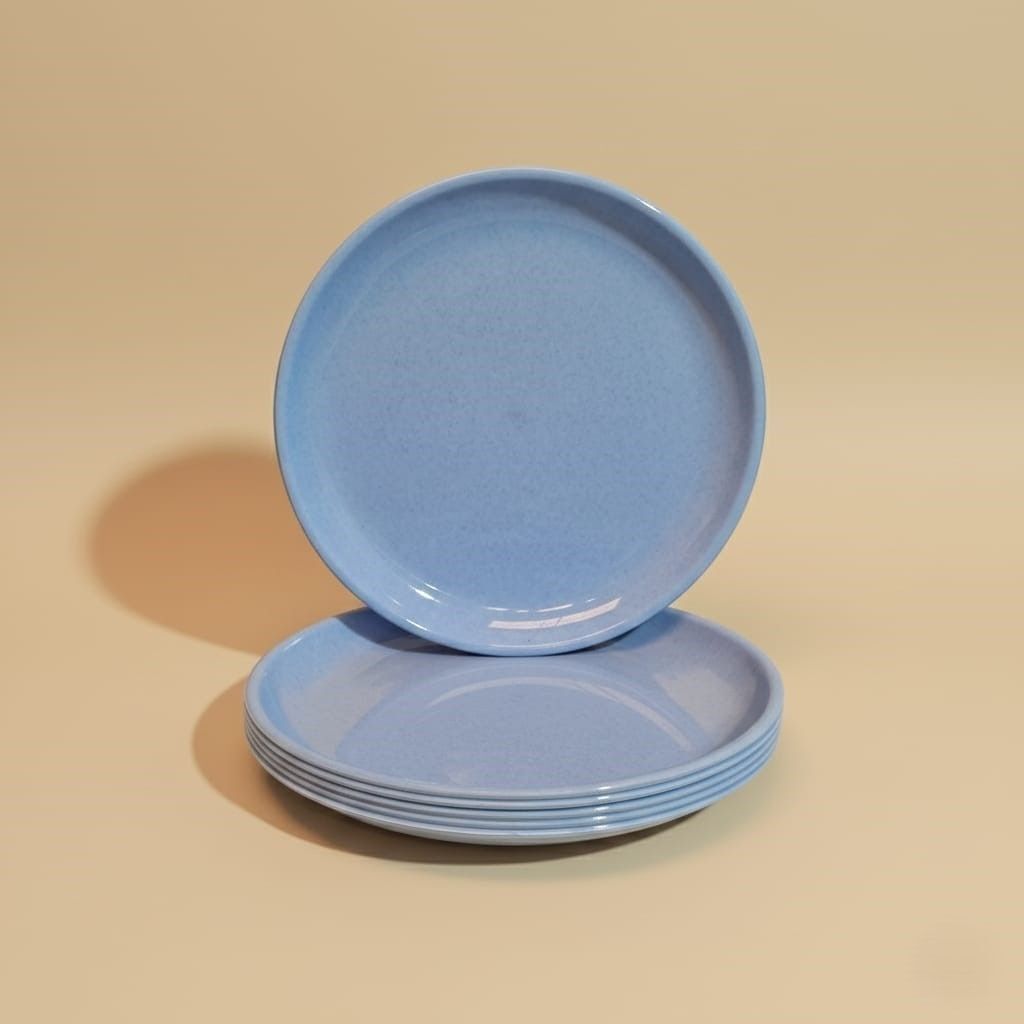 gepenterprises Stone Blue 11 Inch Round Dinner Plate Serving Set-picture-28