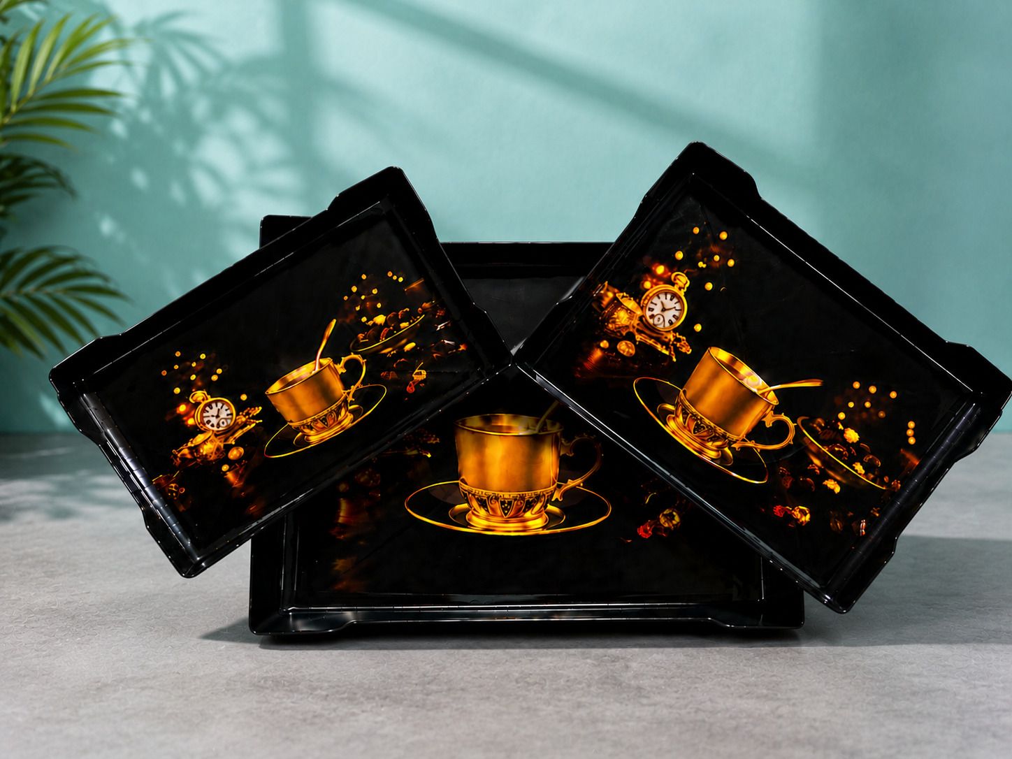 urbanplast Premium Tea Coffee Tray Set Tray Serving Set-picture-23