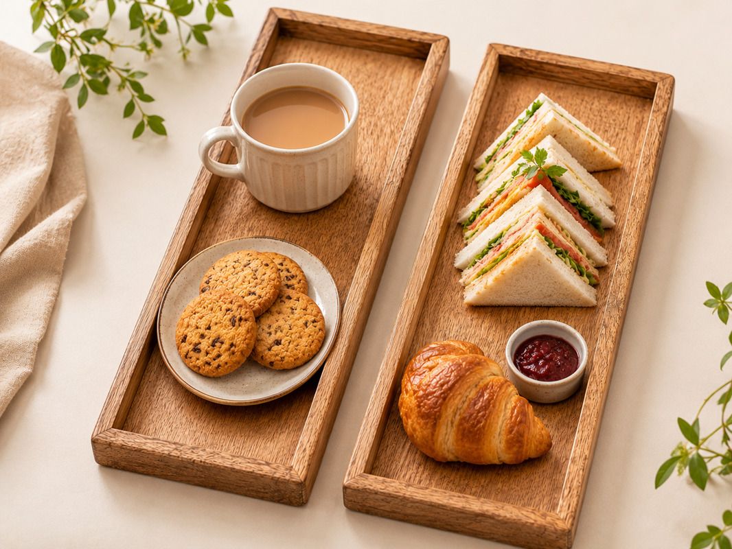 abuzarhandi Wooden Serving Tray Set of 2 – Premium Natural Wood Snack & Tea Tray Tray Serving Set-picture-43