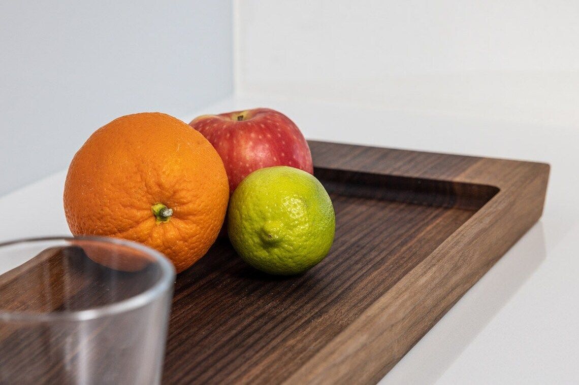 Premium Solid Wood Serving Tray for Kitchen, Home, Office, Hotels. Bathtub Caddy