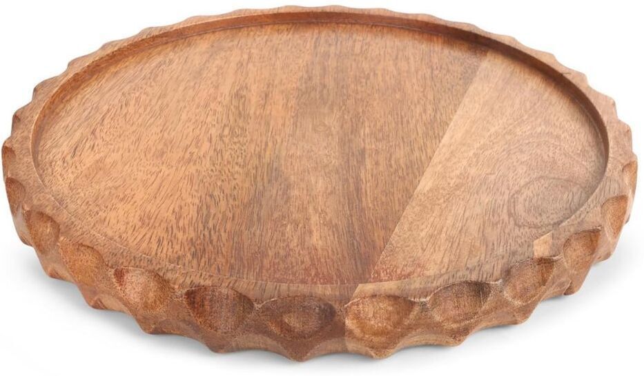 amaze shoppee 10 inches Decorative Round Wooden Serving Tray | Tray Serving Set-picture-22