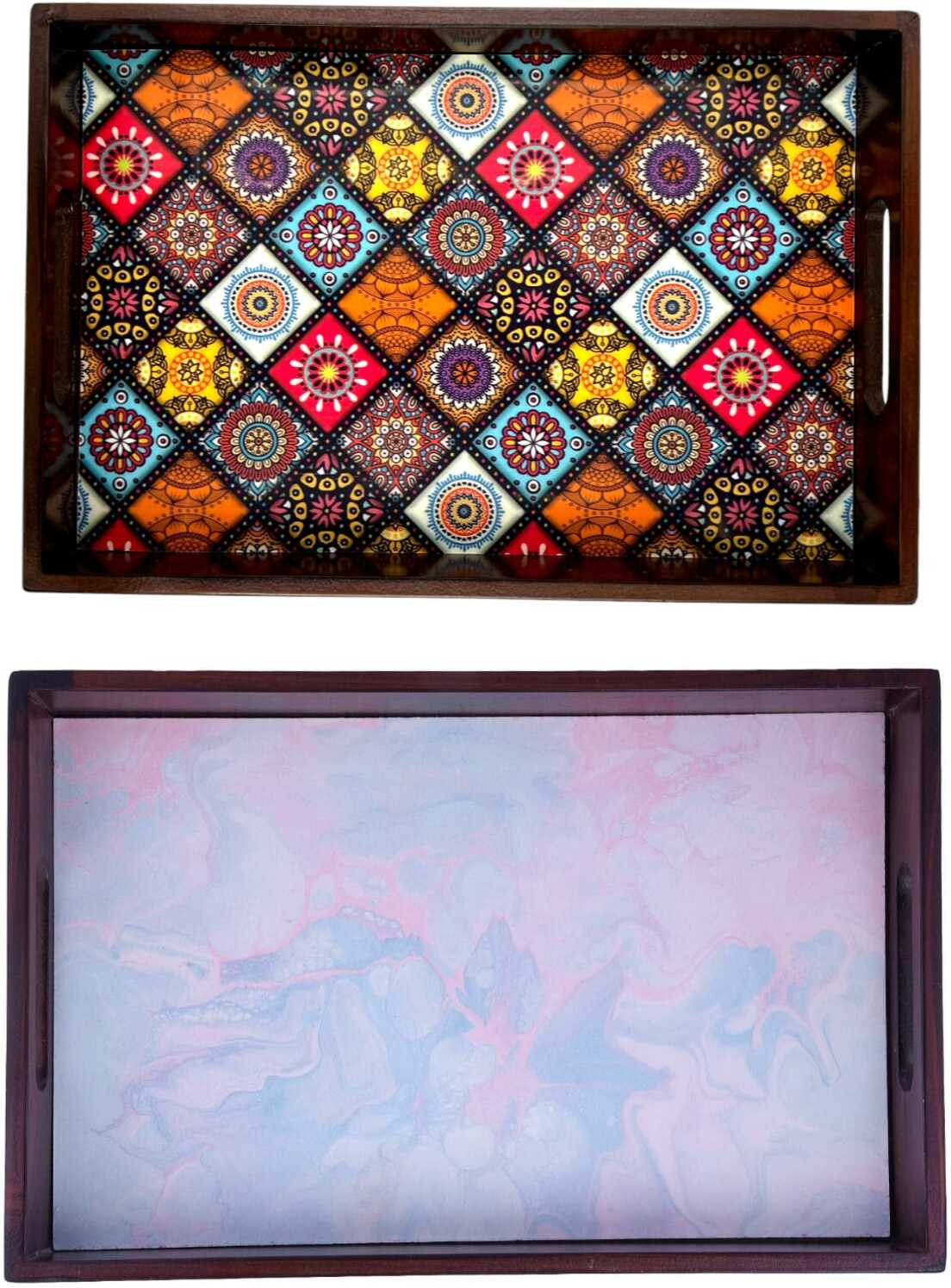angira handicrafts Tray Serving Set image 1