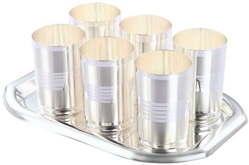 Disco Tray With Six Ditto Glass (B) (7PCS/GT63) Glass, Tray Serving Set-image-4