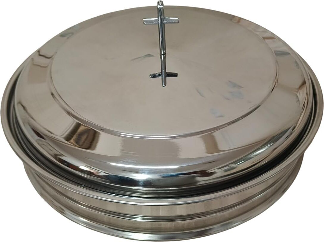 Single Tray Communion Set Without Bottom Ring with Lid | Lightweight, Portable Tray Serving Set-image-48