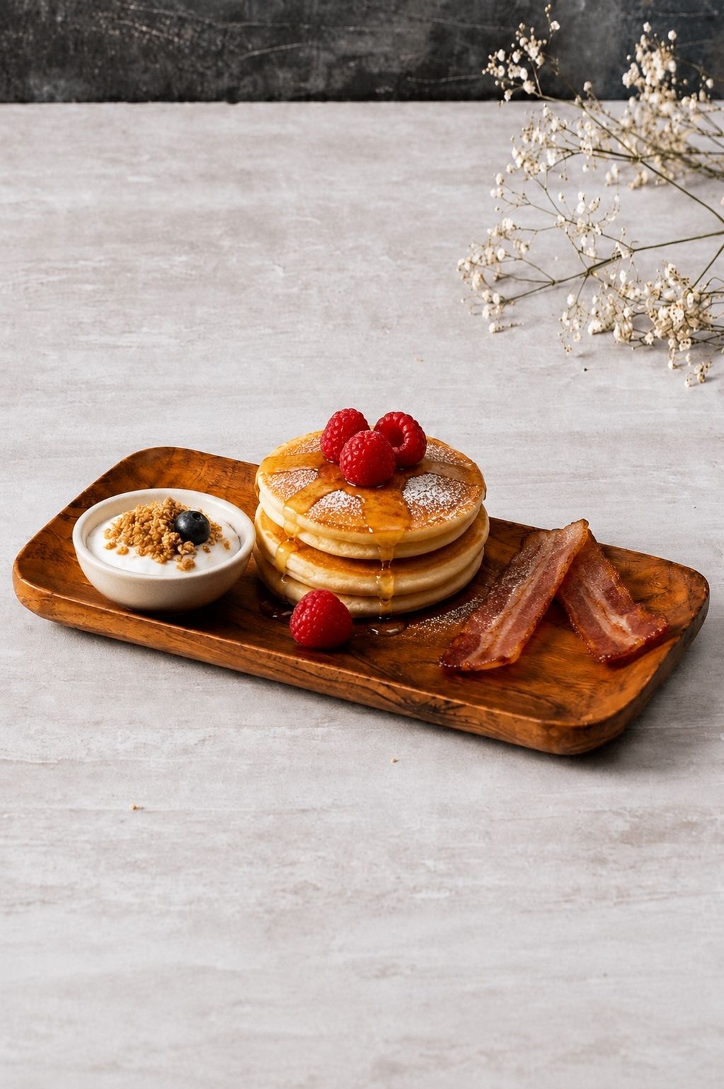 Premium Acacia Wooden Serving Tray for Tea, Coffee & Snacks Tray Serving Set-image-16
