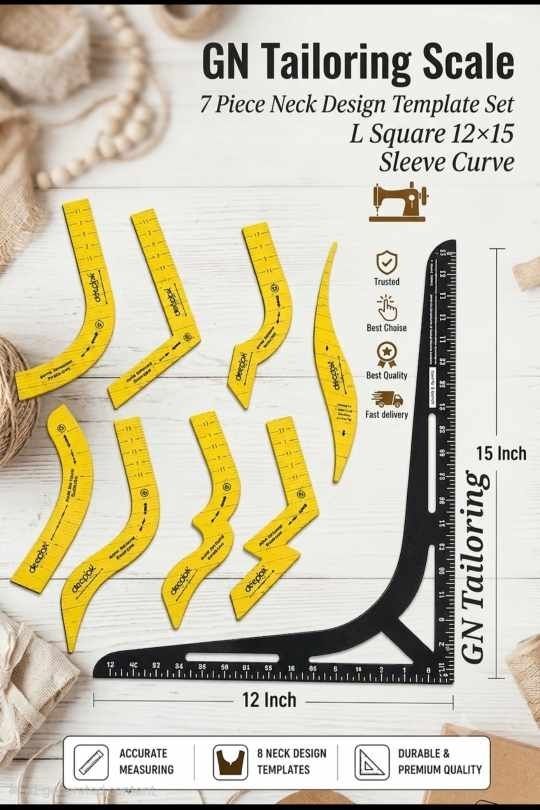 gn tailoring material L12×15+7Neck Design +Sleeve Curve Sewing Kit-picture-46
