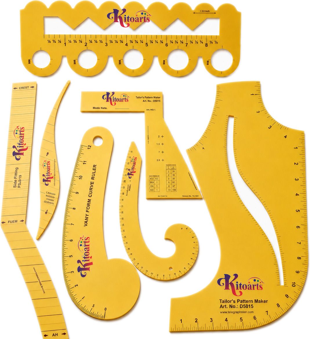 Pattern Maker Ruler Tailoring Scale Set Kit,Neck Design,Armhole Curve Scale Sewing Kit-image-45
