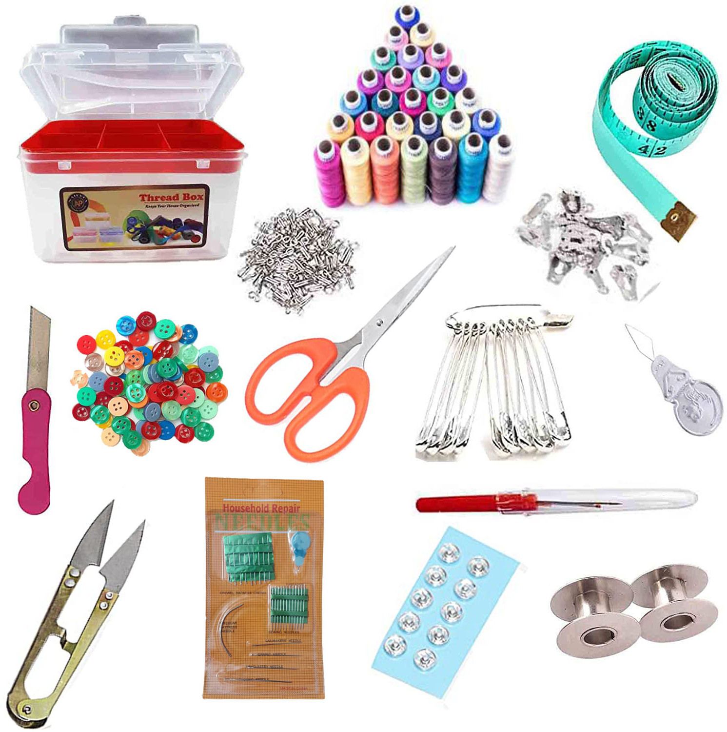 macaw Sewing Thread and Tailoring Accessories Storage Box - 15th Item Include Sewing Kit-picture-28