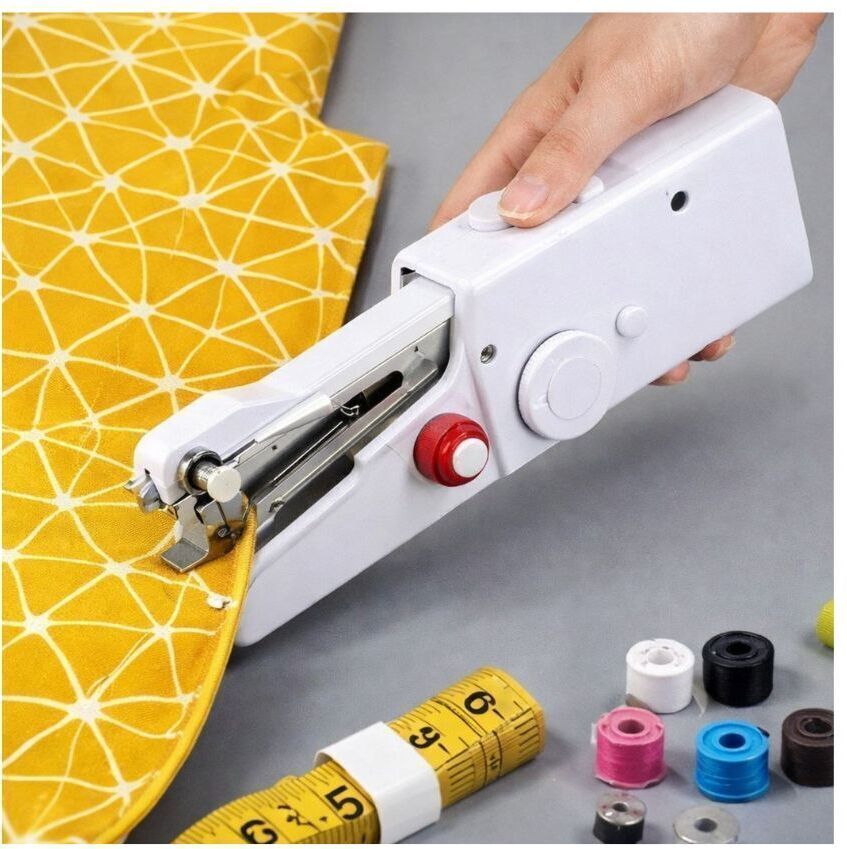 Handheld Sewing Machine | Mini Electric Stitching Machine Electric Sewing Machine 2 built-in stitches 100 SPM White-image-41