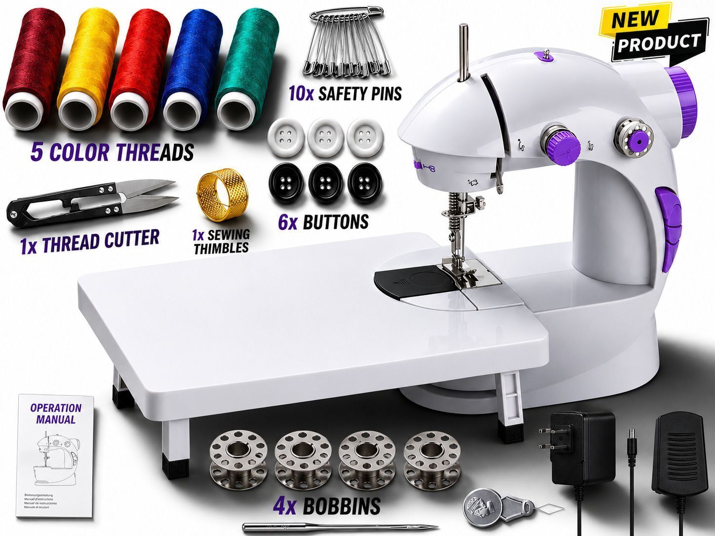 sewing machine electric silai machine with stand sewing machine table electric Electric Sewing Machine 2 built-in stitches 100 SPM Pink sewing machine electric silai machine with stand sewing machine table set Electric-image-29