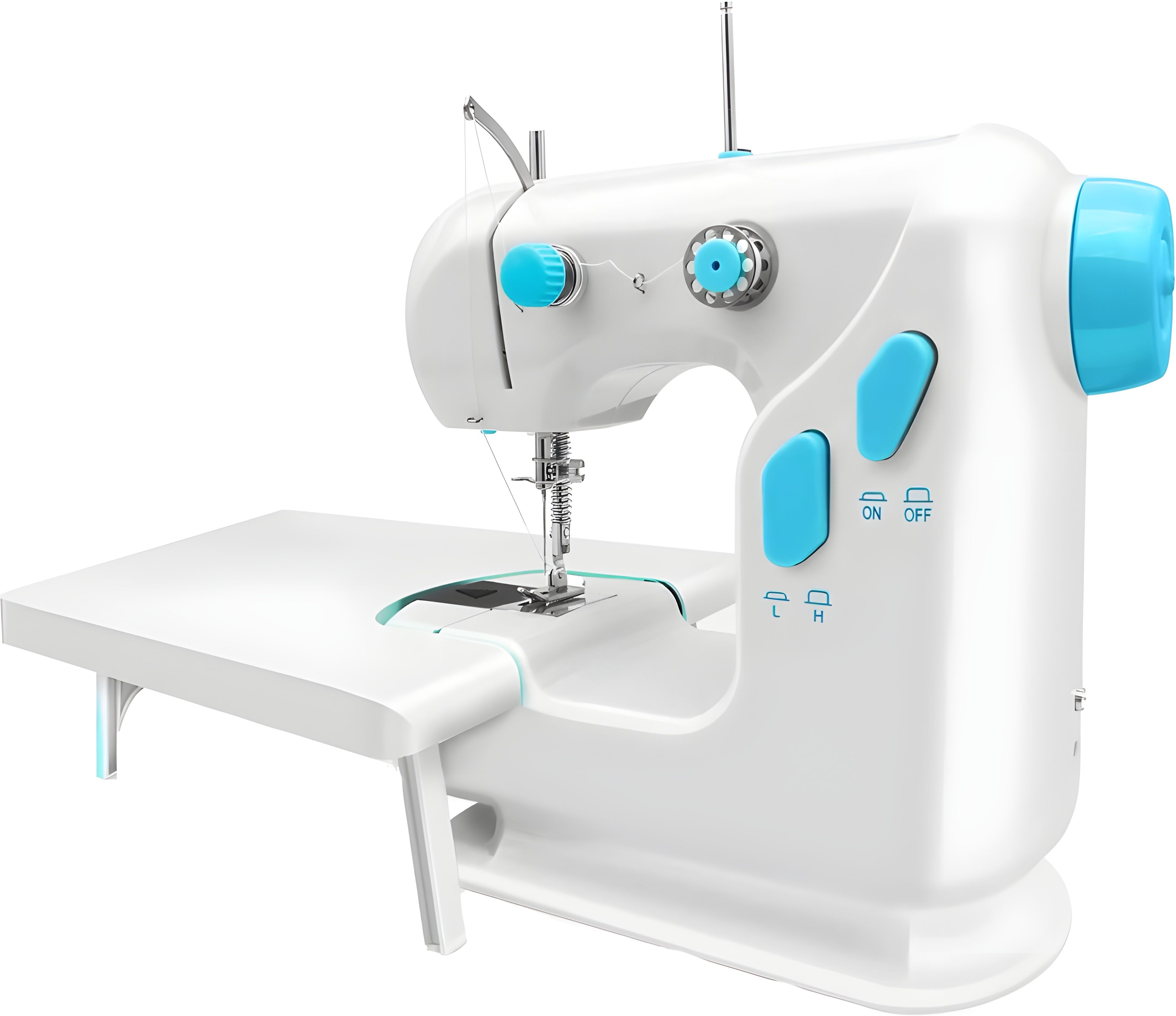 onshoppy Mini Sewing Machine for Beginner, Dual Speed, Extension Table, Light, Sewing Kit Electric Sewing Machine-picture-23