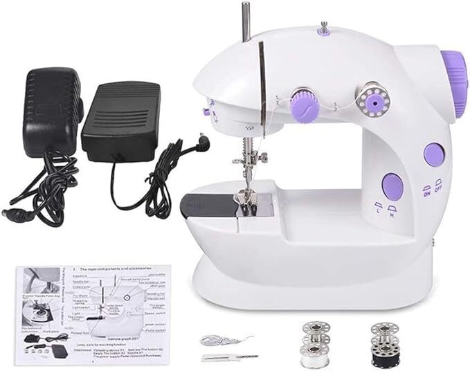 Portable Mini Sewing Machine with Foot Pedal and DIY Accessories Set Electric Sewing Machine-image-35