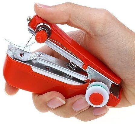 Handy Stitch Portable Handheld Mini Hand Sewing Machine (Color as Per Stock) Stapler Sewing Machine 0 built-in stitches 110 SPM Multicolor-image-23