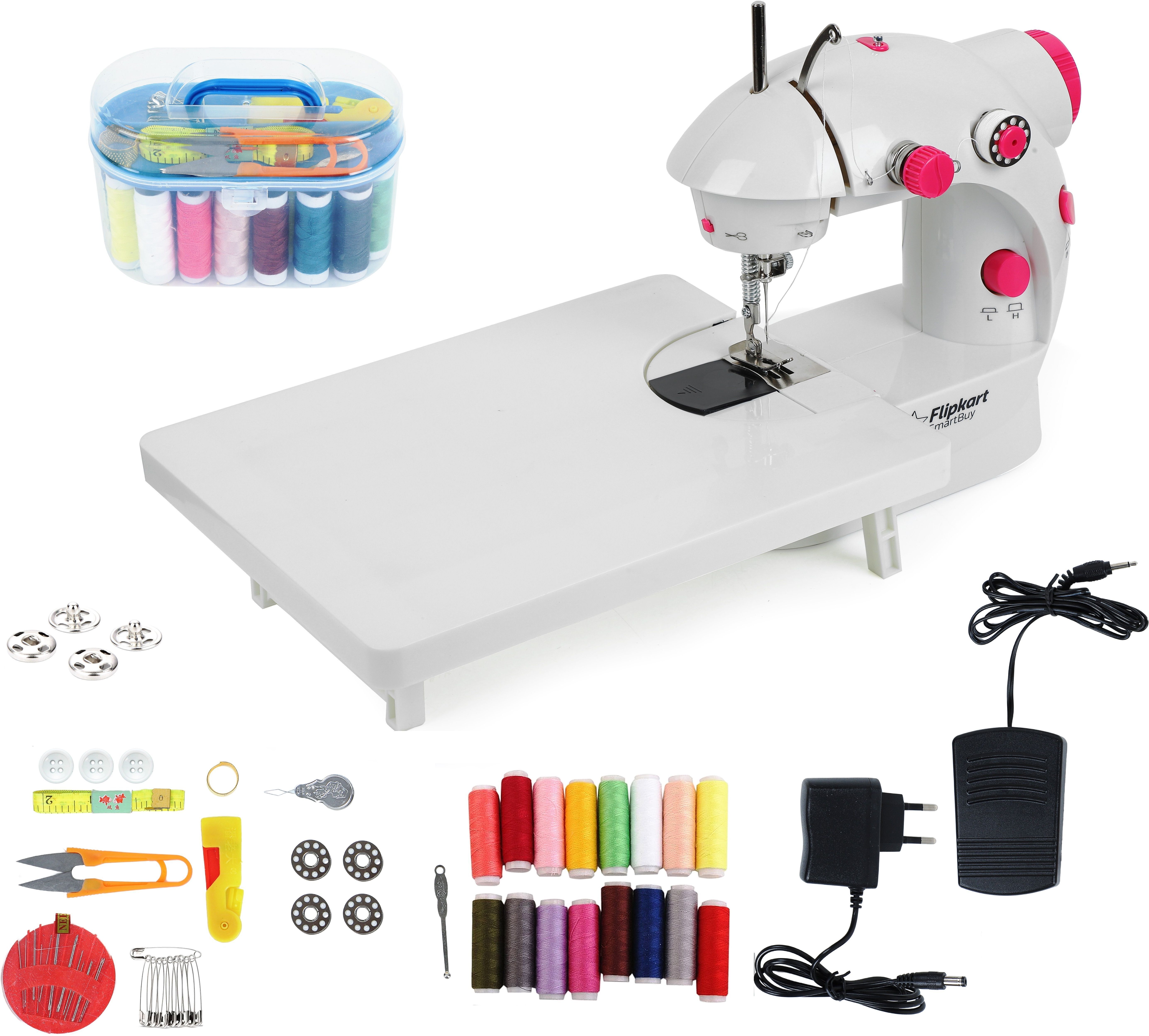Combo of Mini Sewing Machine with Extension Table And Accessory Kit & Foot Pedal Electric Sewing Machine-image-6
