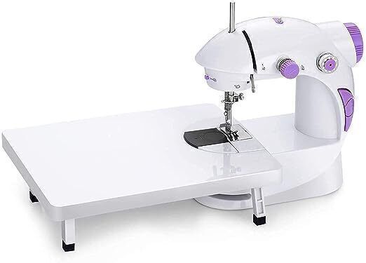 sewing machine | silai machine with stand Electric Sewing Machine 2 built-in stitches 100 SPM purple silai machine with stand sewing machine table set-image-15
