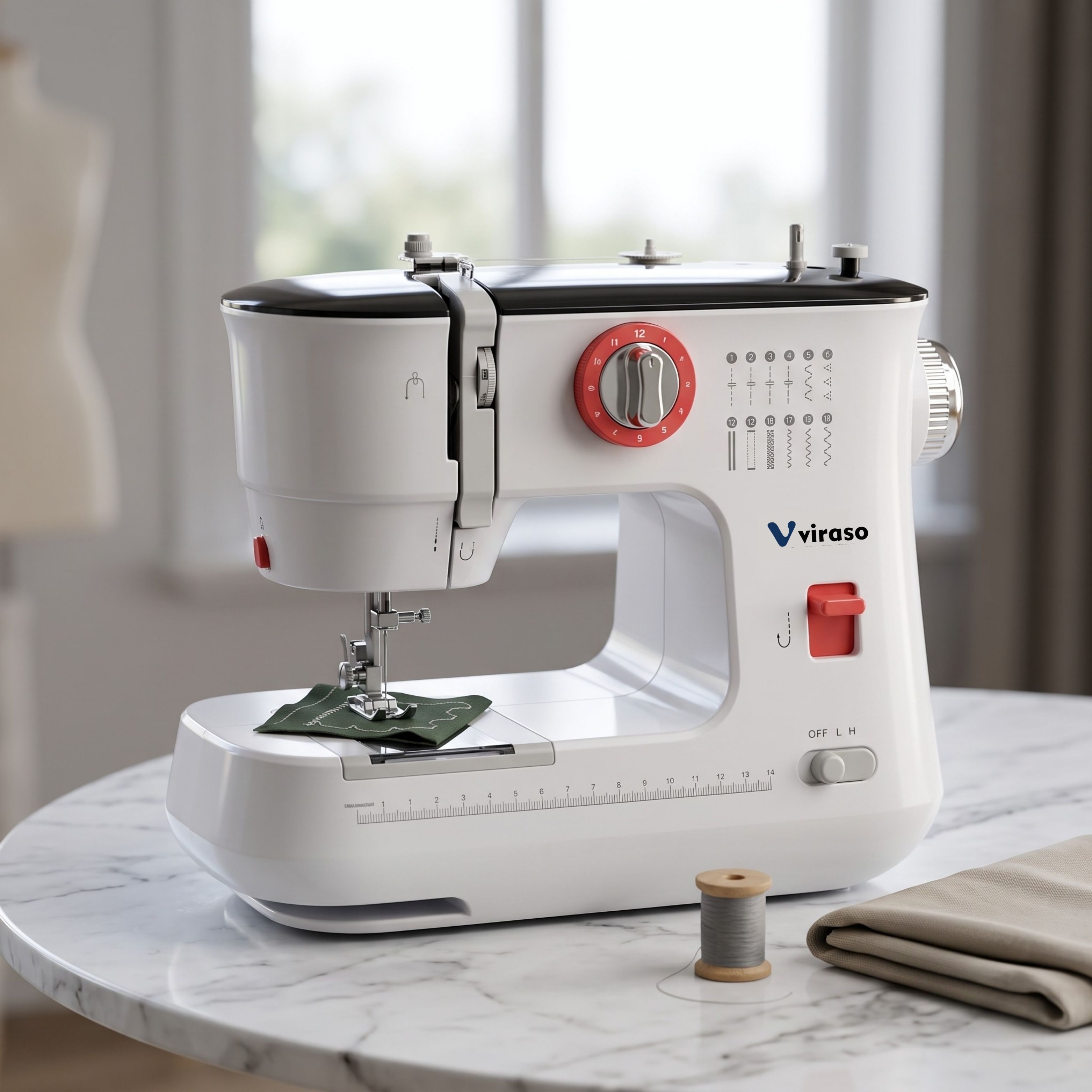 12 Built-in Stitch Multifunction Electric Sewing Machine Electric Sewing Machine 50 built-in stitches 300 SPM 1 Warranty White-image-45