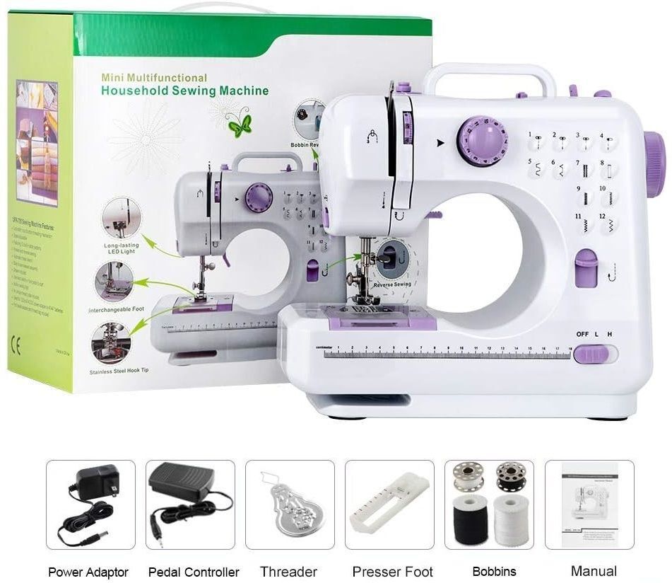 radhe Lyra Portable Dual Speed with Reverse Sewing Great For Beginners Electric Sewing Machine-picture-32