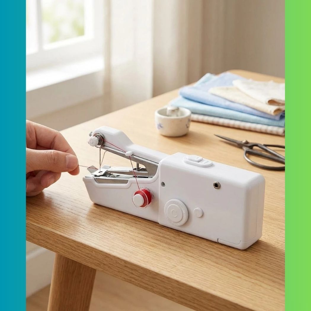 digsmorden Mini sewing machine for home tailoring, hand stitching machine_04 Electric Sewing Machine 2 built-in stitches 100 SPM White-picture-39
