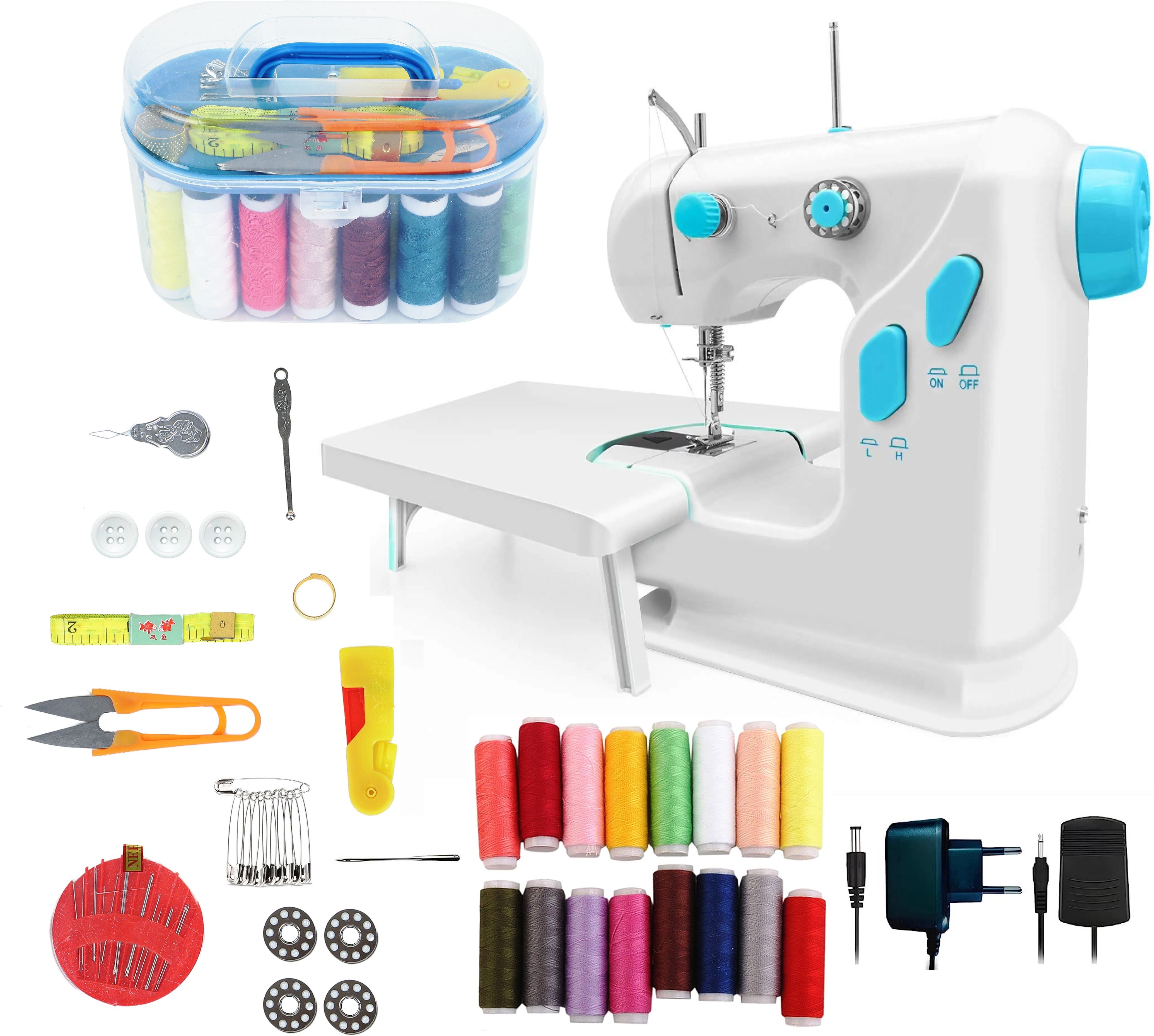 Easy Stitch Multifunctional Sewing Machine with Extension Table & Sewing Kit Electric Sewing Machine-image-31