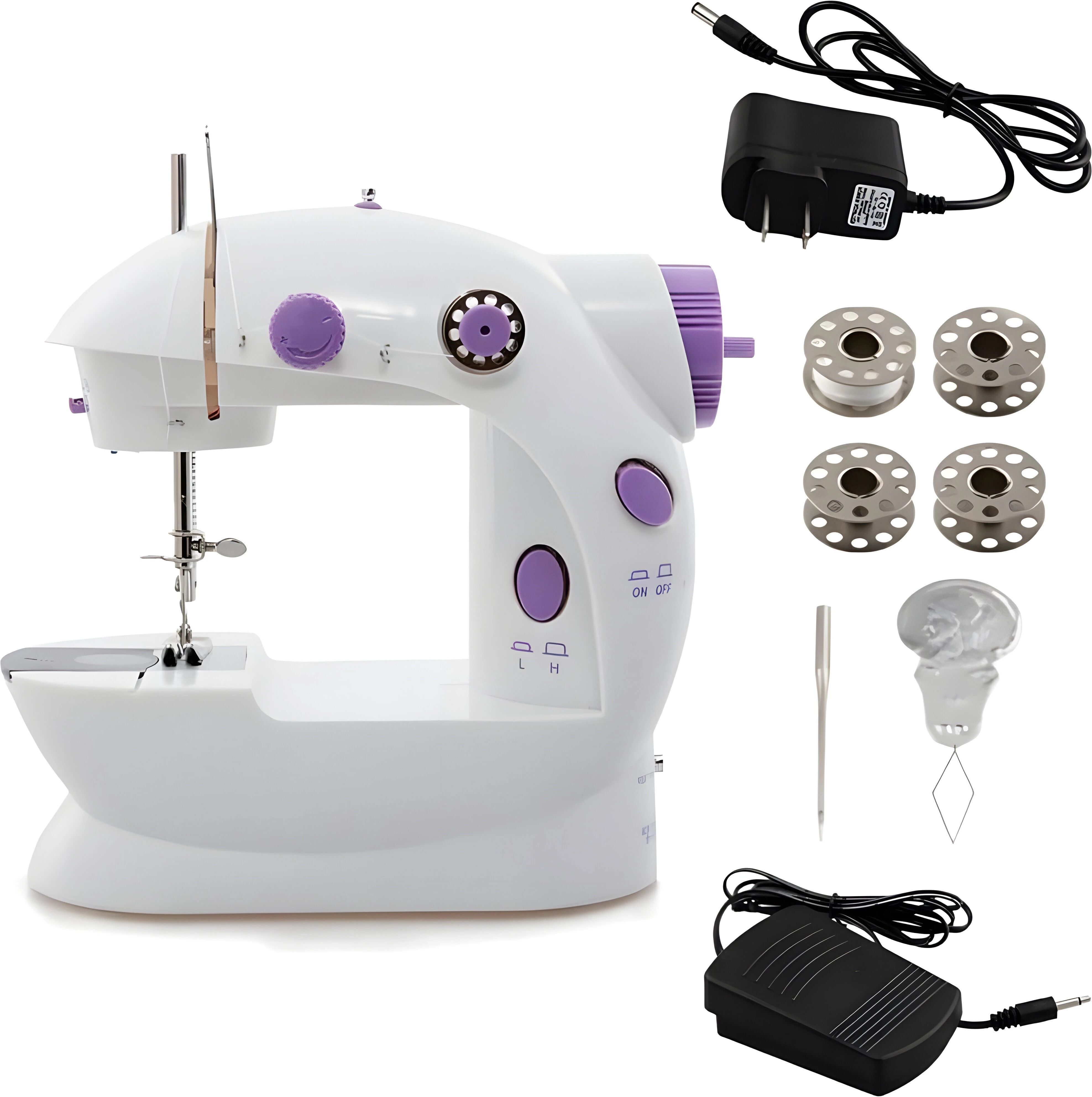 radhe Portable & Compact 4 in 1 Mini Sewing Machine for beginners with Foot Pedal Electric Sewing Machine-picture-47