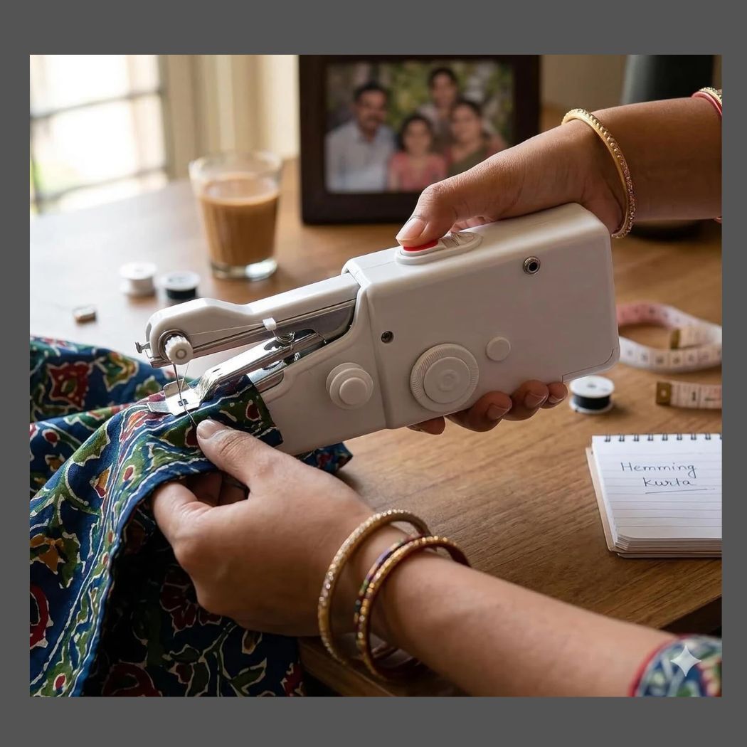 Electric Handheld Sewing Machine P1_07 Electric Sewing Machine 1 built-in stitches 150 SPM White-image-9