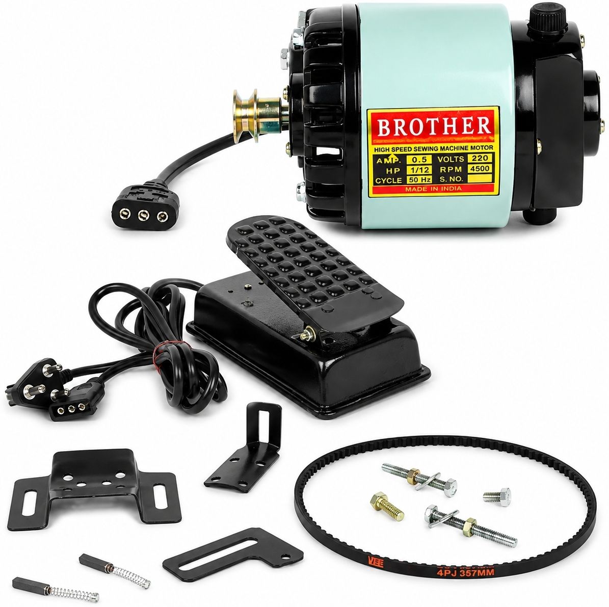 1/12HP Sewing Machine Motor High Speed And (Copper winding) Electric Sewing Machine 1200 built-in stitches 7200 SPM 12 Warranty Multicolor-image-27