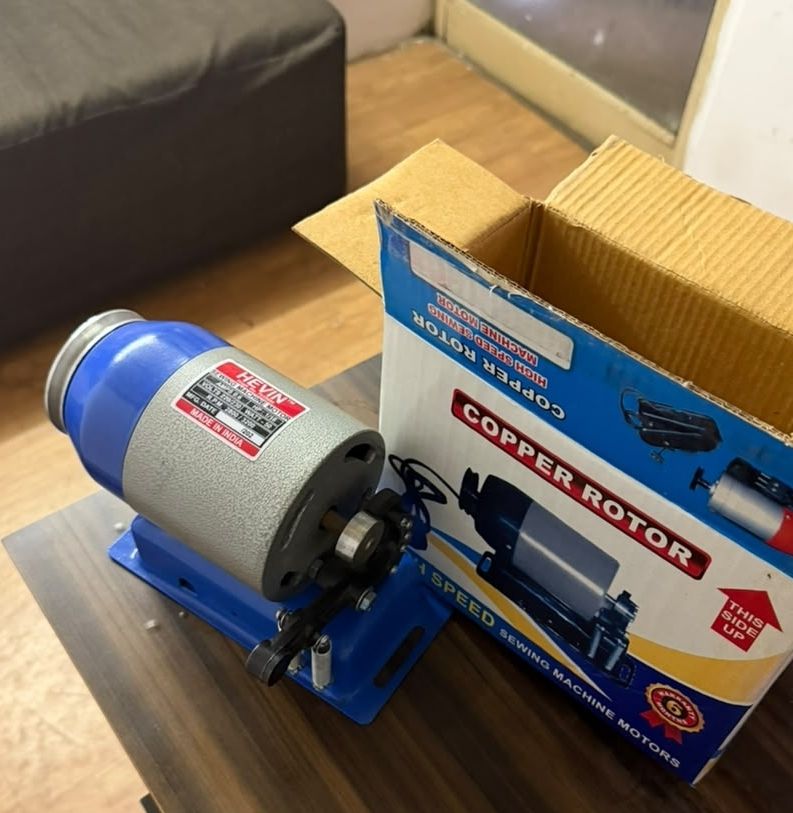 hevin SEWING MACHINE MOTOR WITHOUT CARBON CLUTCH HIGH SPEED MOTOR ( A/C-KH SILVER ): Electric Sewing Machine 100 built-in stitches 2850 SPM Blue and silver-picture-10