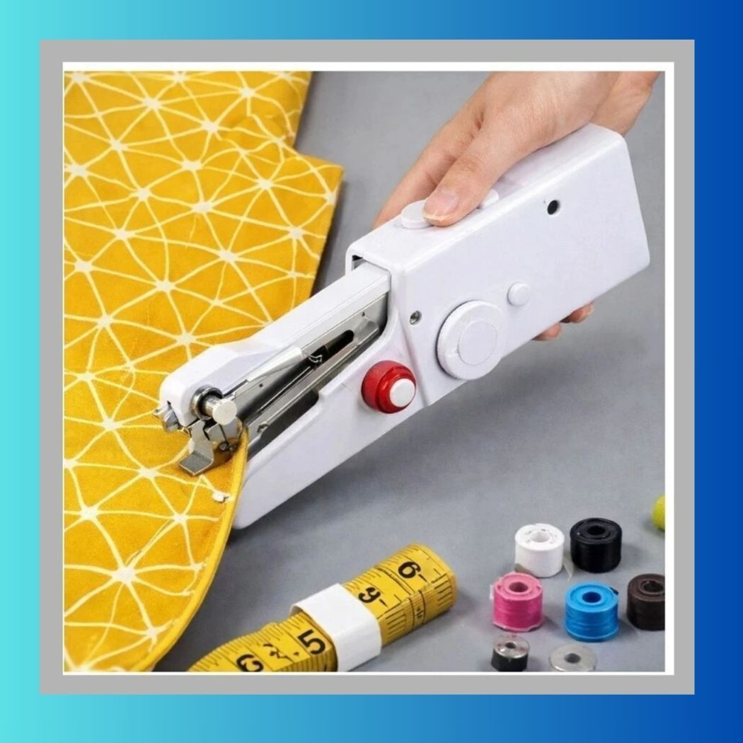 Mini Electric Stitching Machine New013 Electric Sewing Machine 2 built-in stitches 100 SPM White-image-13