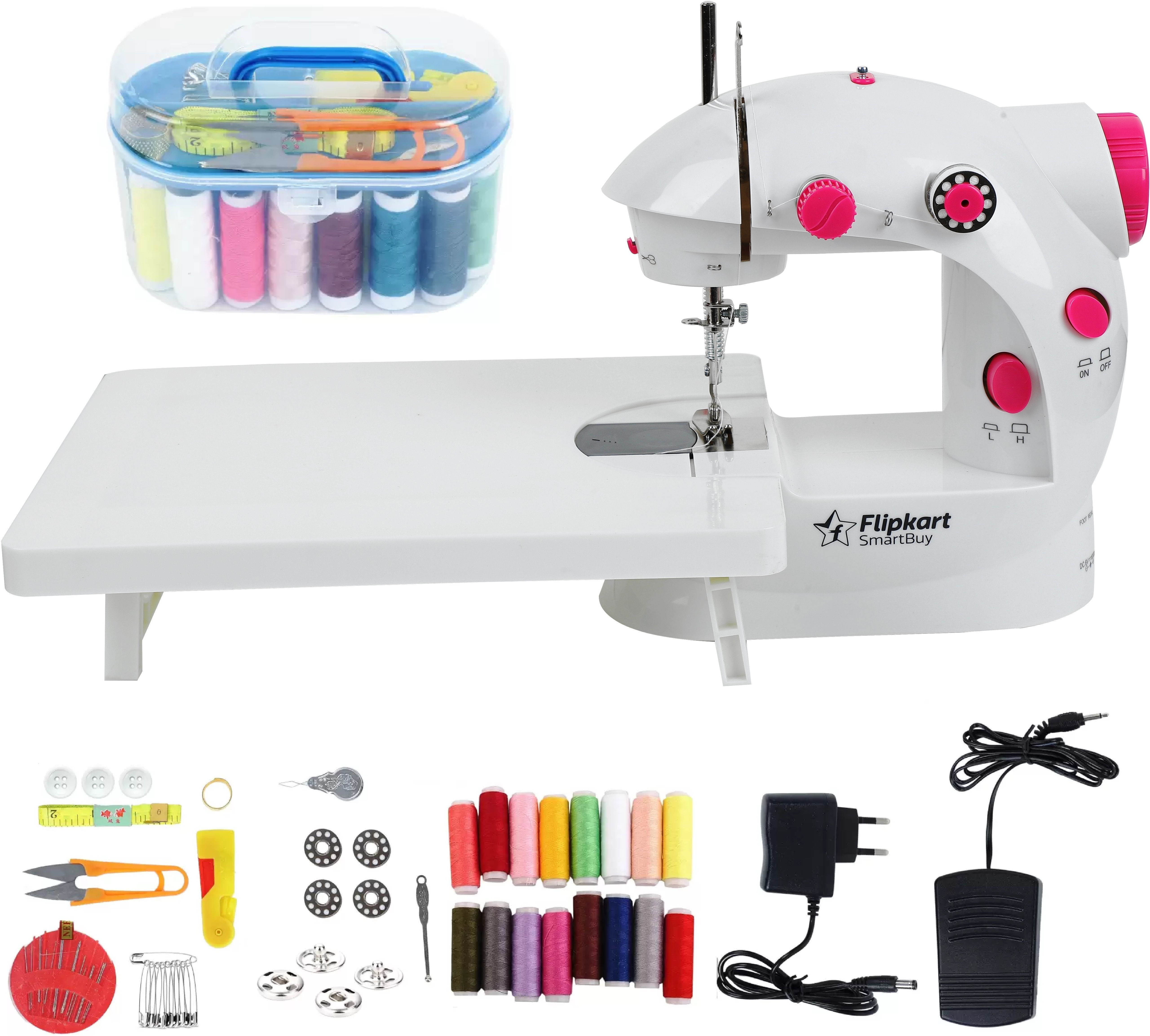 radhe Portable Mini with Foot Pedal, Built-in Stitches and Stitching Kit Electric Sewing Machine-picture-15