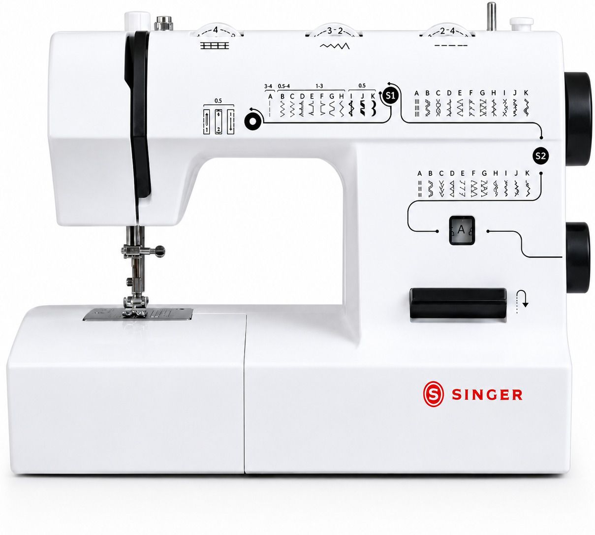 singer 3432 Zig Zag Electric Sewing Machine 32 built-in stitches 800 SPM 2 Warranty White-picture-22