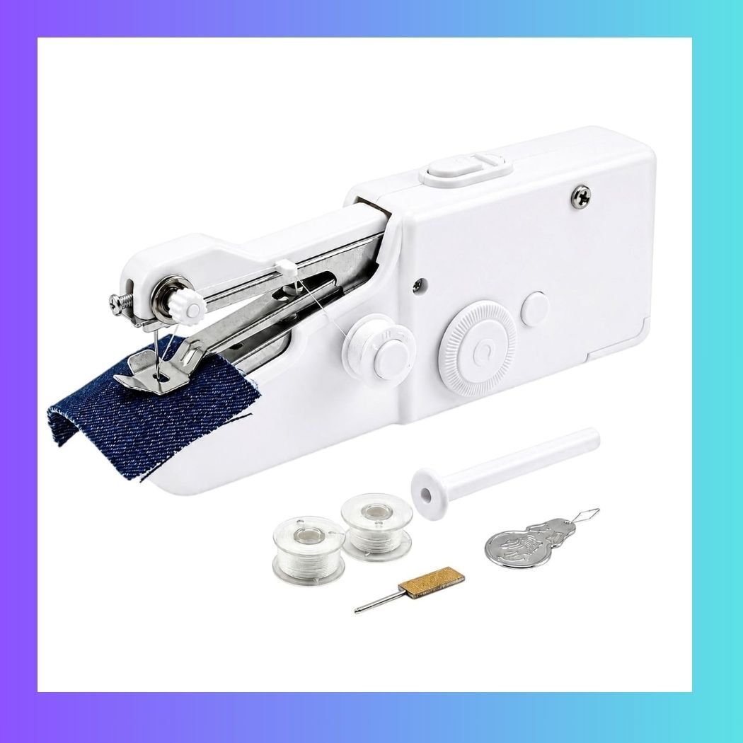 Portable Handheld Sewing Machine for Quick Stitching & Clothes Repair_02 Electric Sewing Machine 2 built-in stitches 100 SPM White-image-25