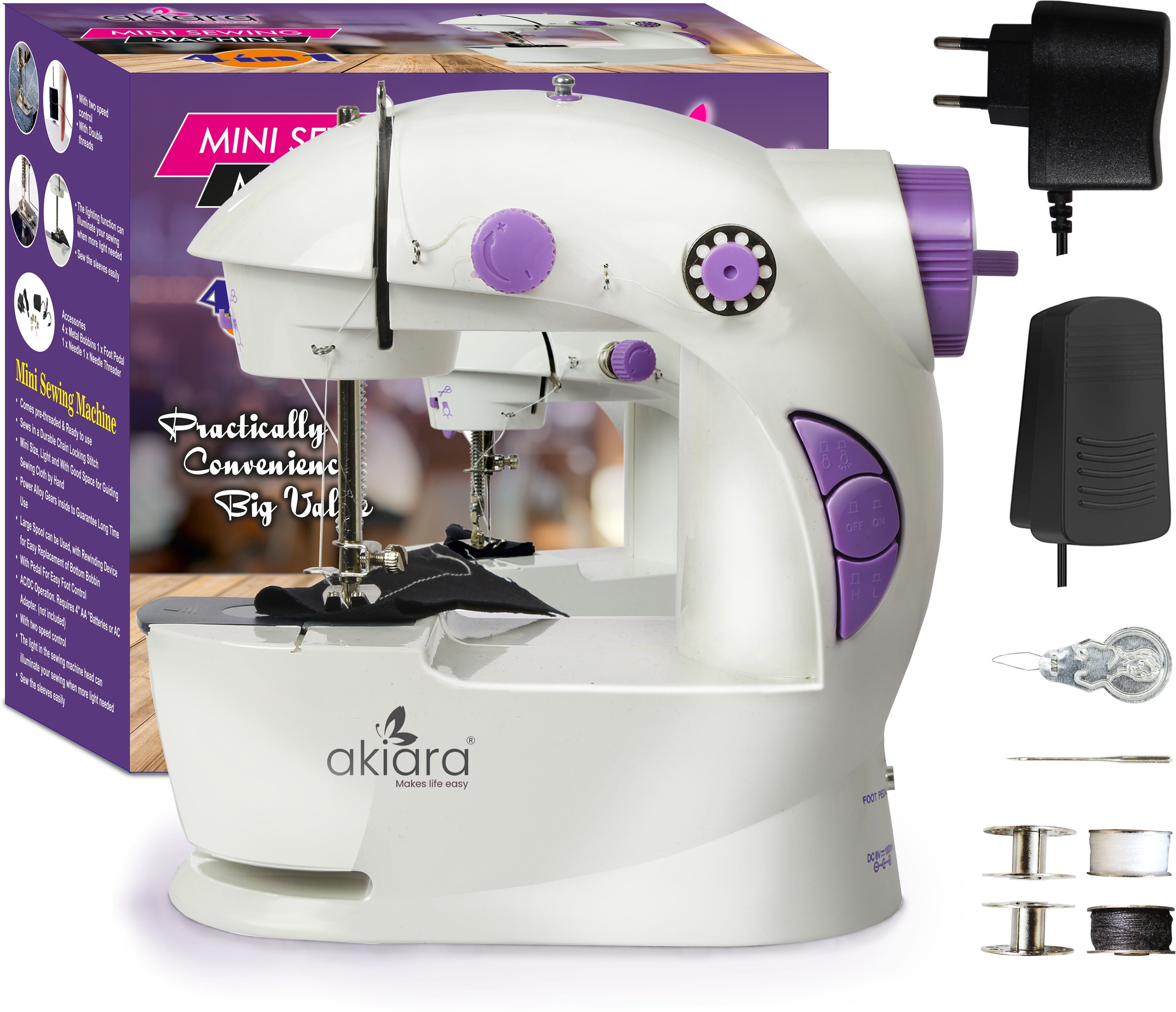 Mini Sewing Machine for Home Tailoring use | Mini Silai Machine | Mini Stitching Electric Sewing Machine 2 built-in stitches 800 SPM White-image-44