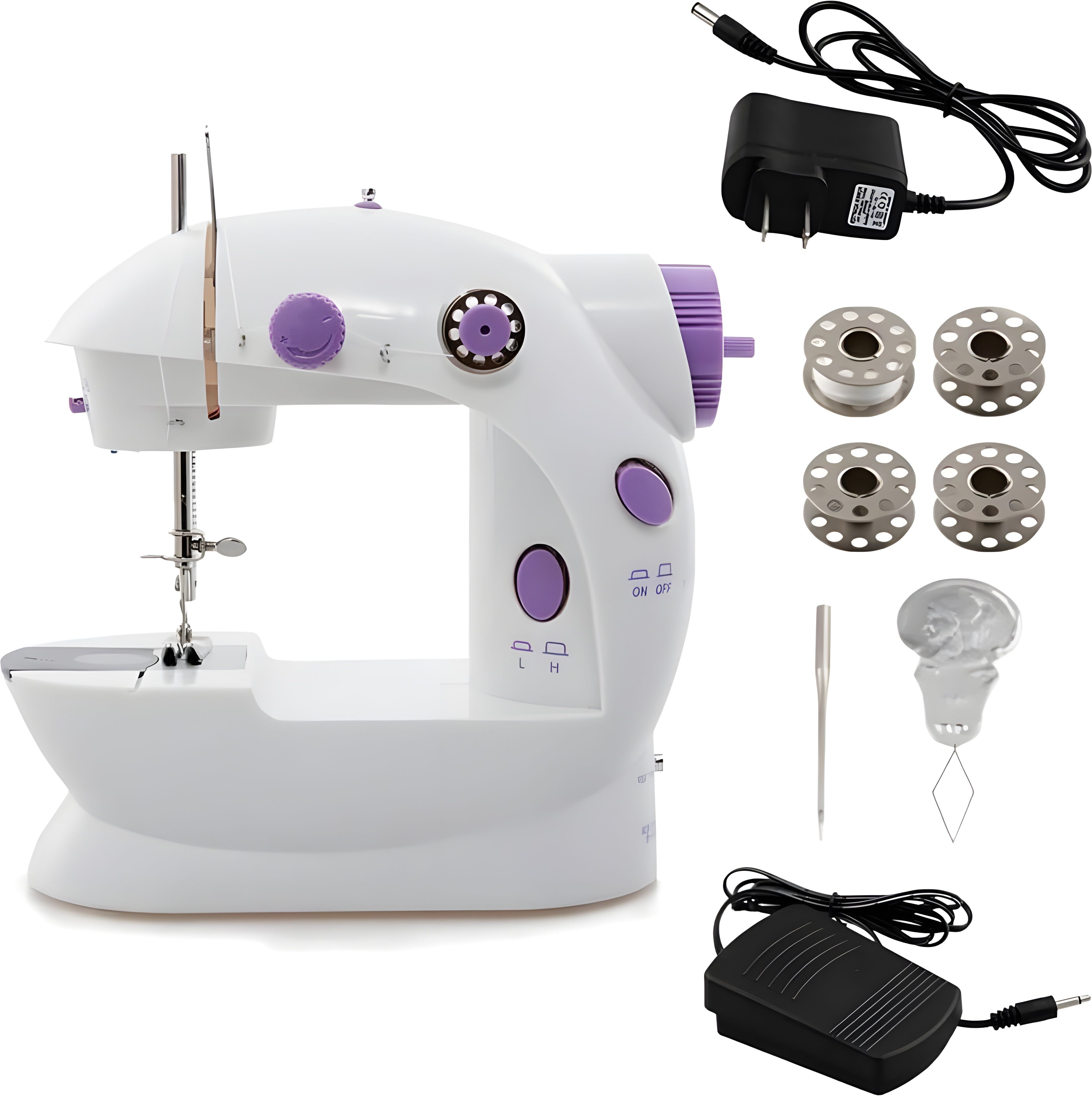 onshoppy Compact Household Sewing Machine with LED Light, Pedal & Accessories Kit Electric Sewing Machine-picture-17