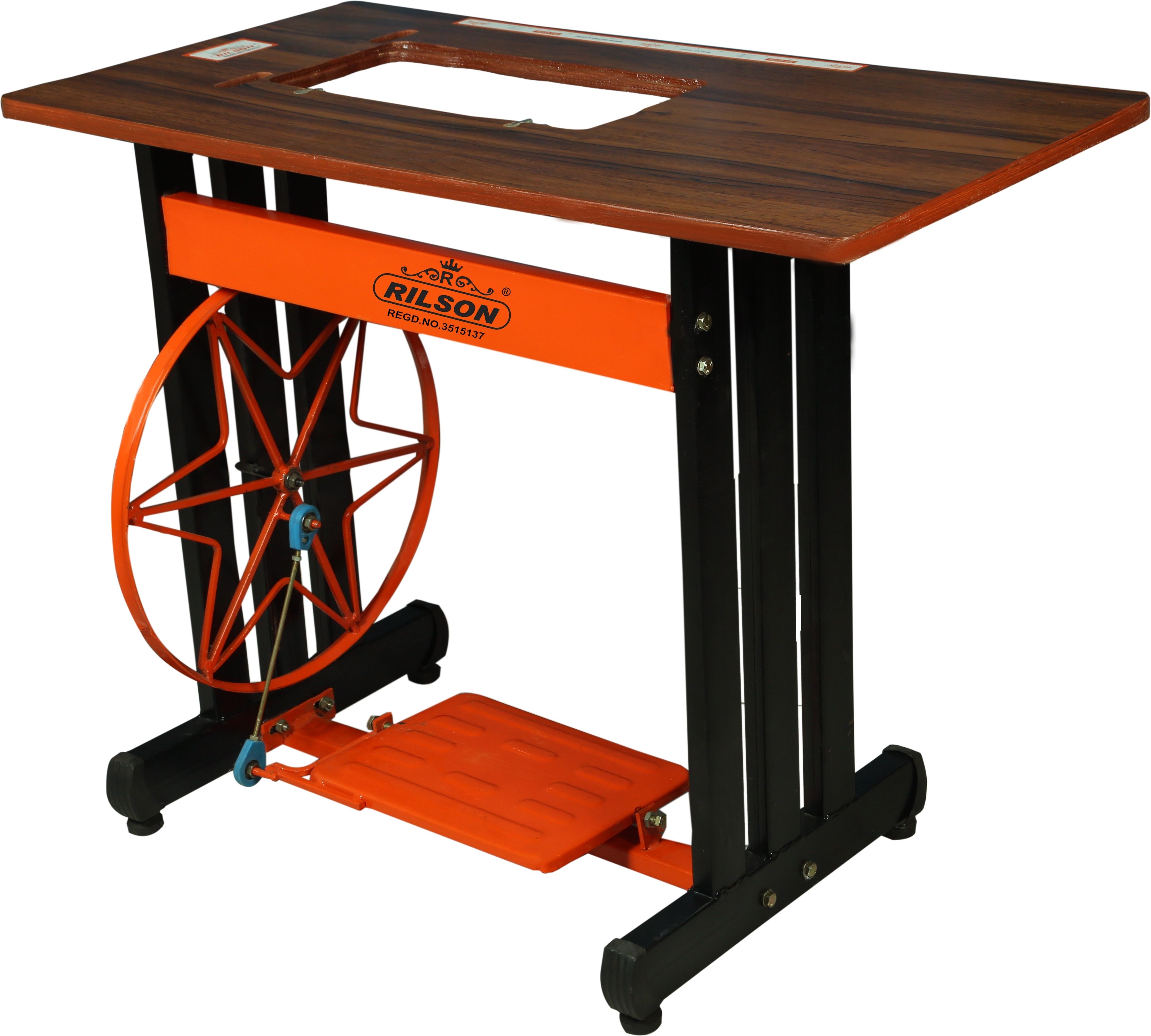 rilson SPECIAL HEAVY STAND TABLE OF SEWING MACHINE WITH HEAVY BALANCE WHEEL AND 2 BELTS Manual Sewing Machine-picture-11
