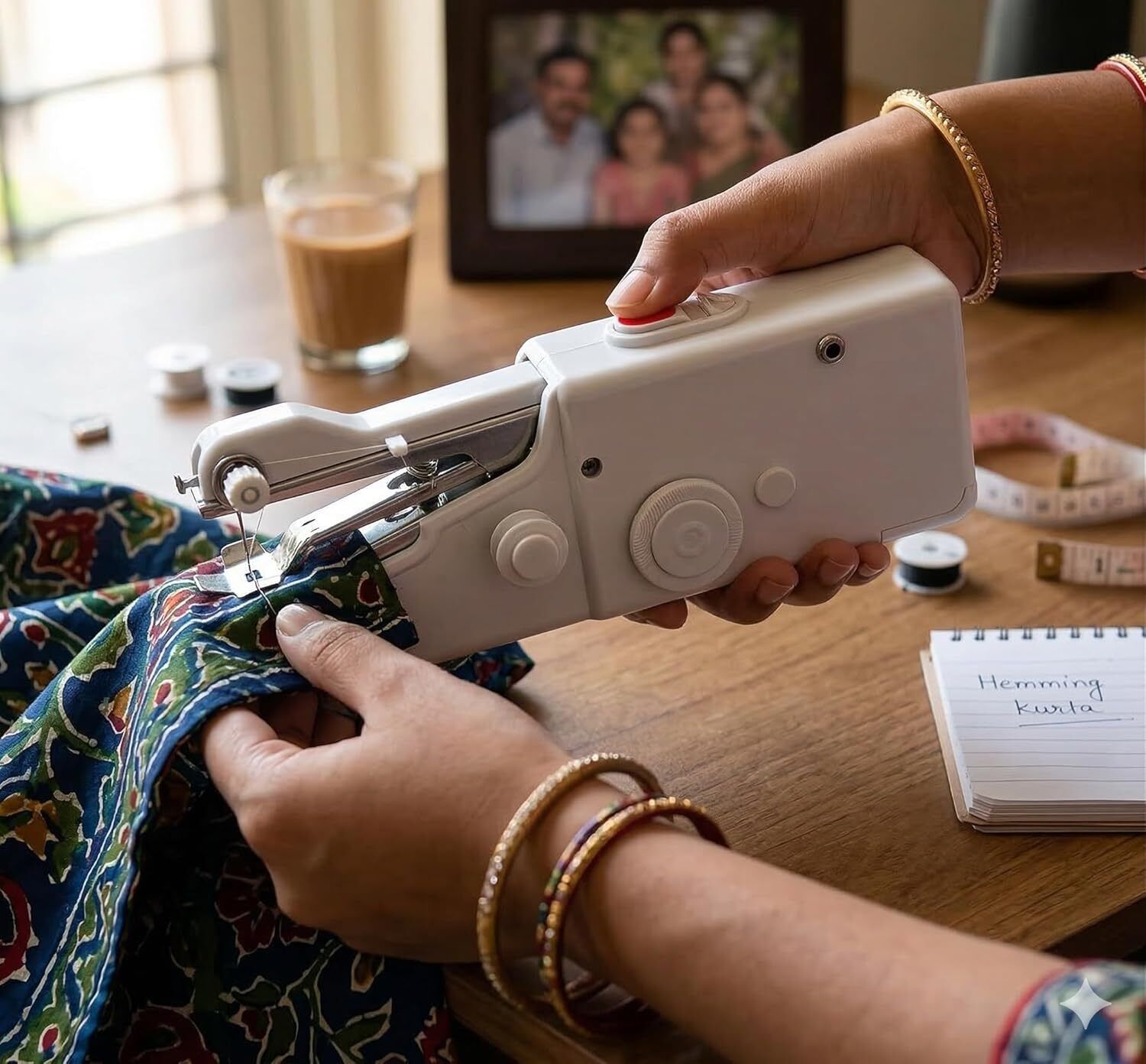 silaighar Portable Hand Stapler Sewing Machine for Quick Repairs, Emergency Stitching Tool Stapler Sewing Machine 2 built-in stitches 120 SPM White-picture-14