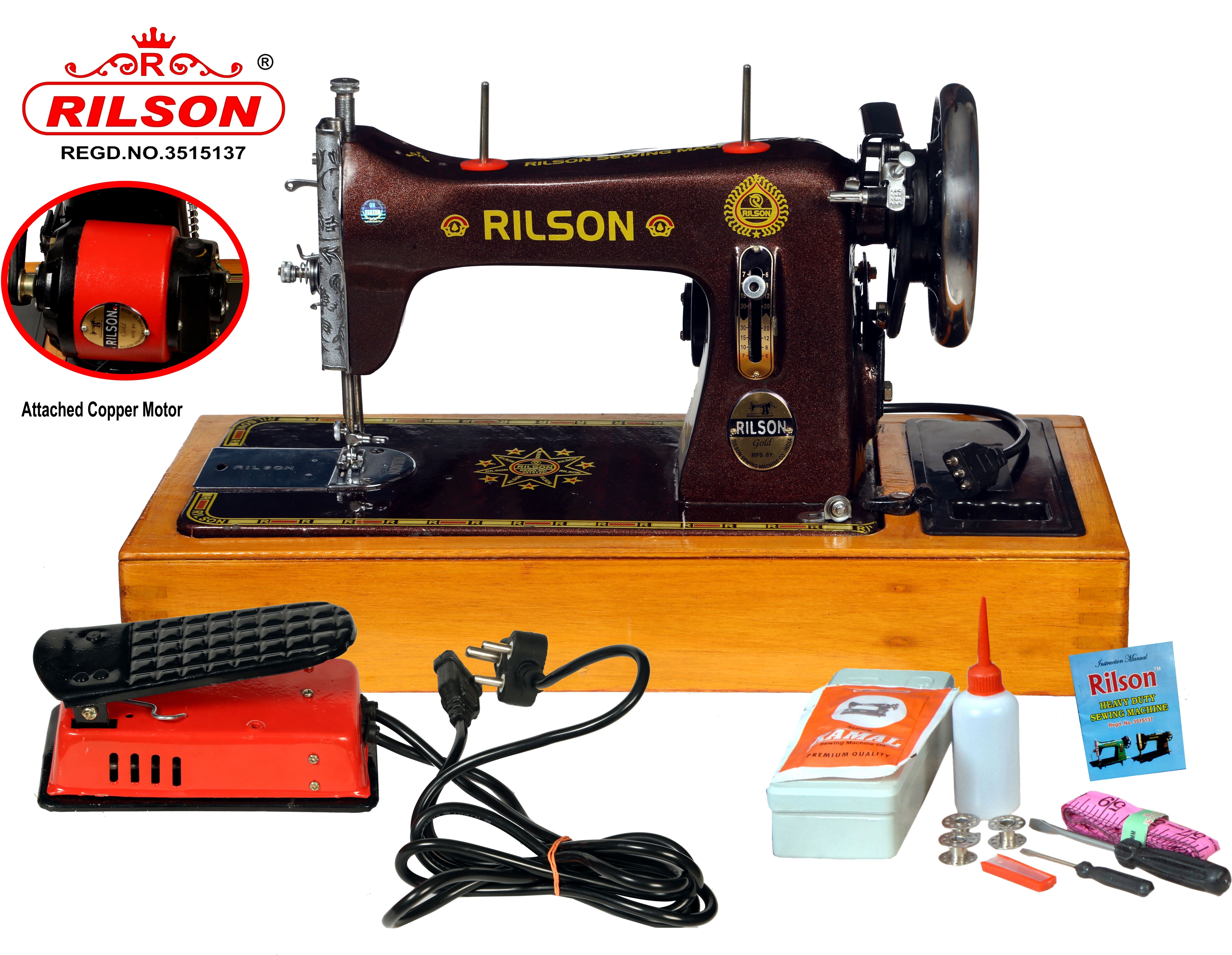 SPECIAL MOTARIZED DELUXE MODEL SEWING MACHINE WITH BASE AND REGULATOR Electric Sewing Machine-image-3