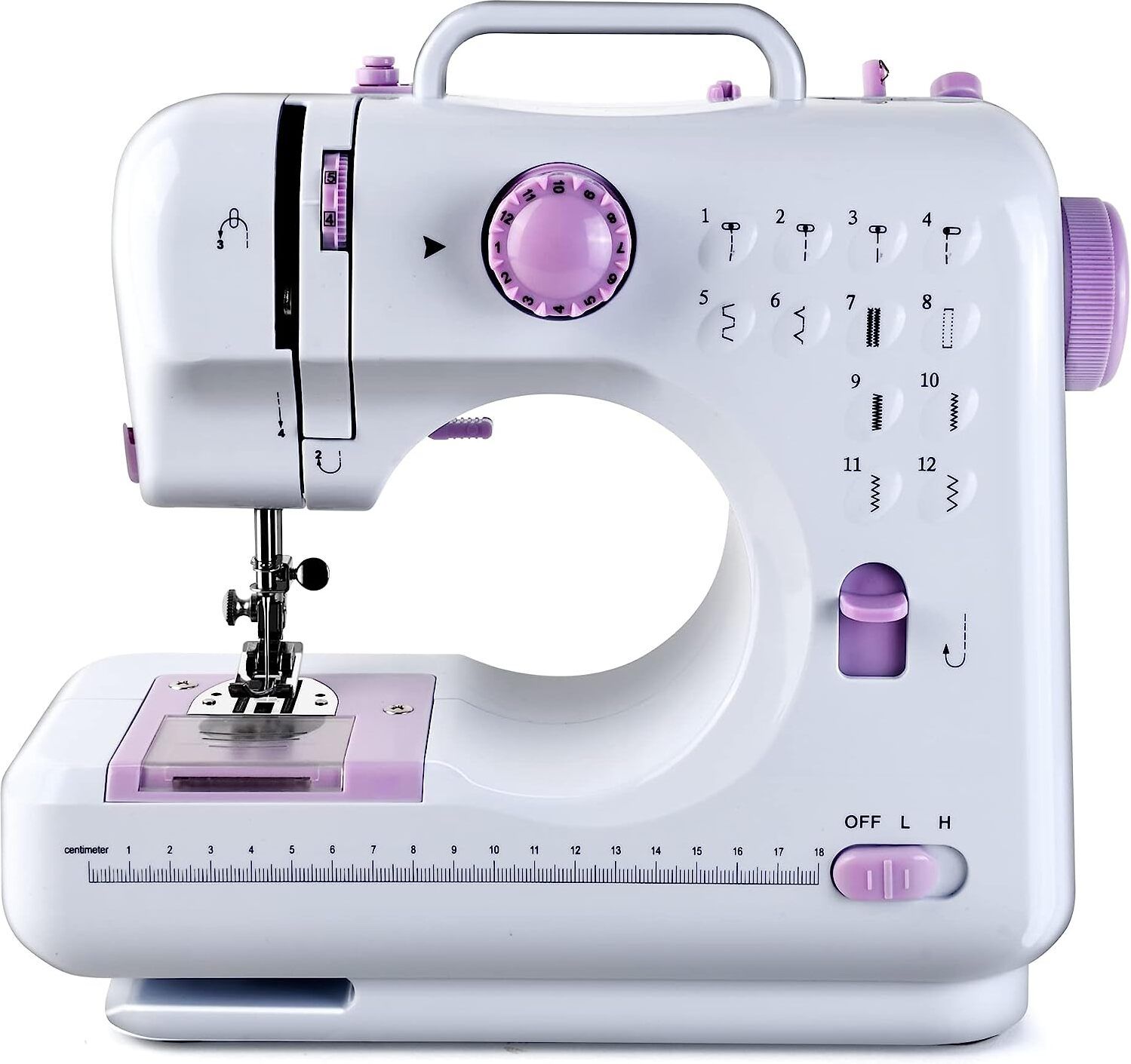 Purple 12 Built-in Stitches, Reverse Stitch,Storage Drawer,2 Speed Double Thread Electric Sewing Machine-image-21