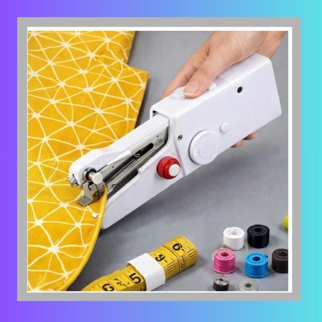 Mini Electric Stitching Machine New012 Electric Sewing Machine 2 built-in stitches 100 SPM White-image-18
