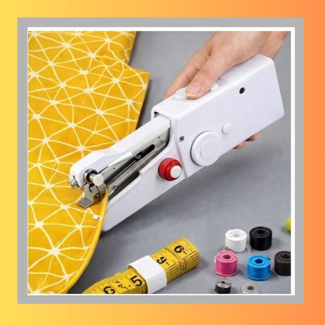 Mini Electric Stitching Machine New020 Electric Sewing Machine 2 built-in stitches 100 SPM White-image-17