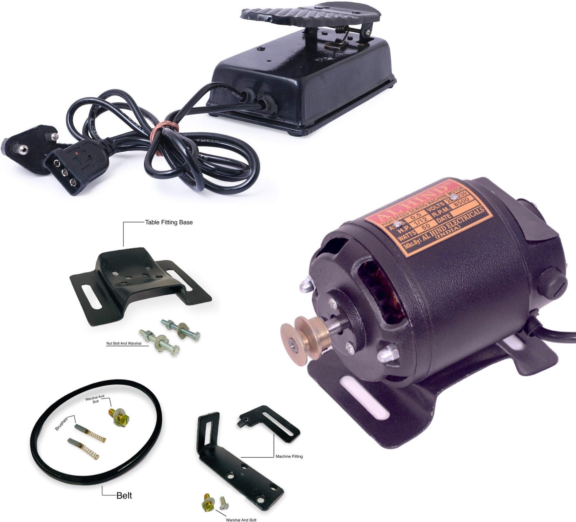al hind Motor For Industrial Sewing Machine Manual Sewing Machine-picture-12