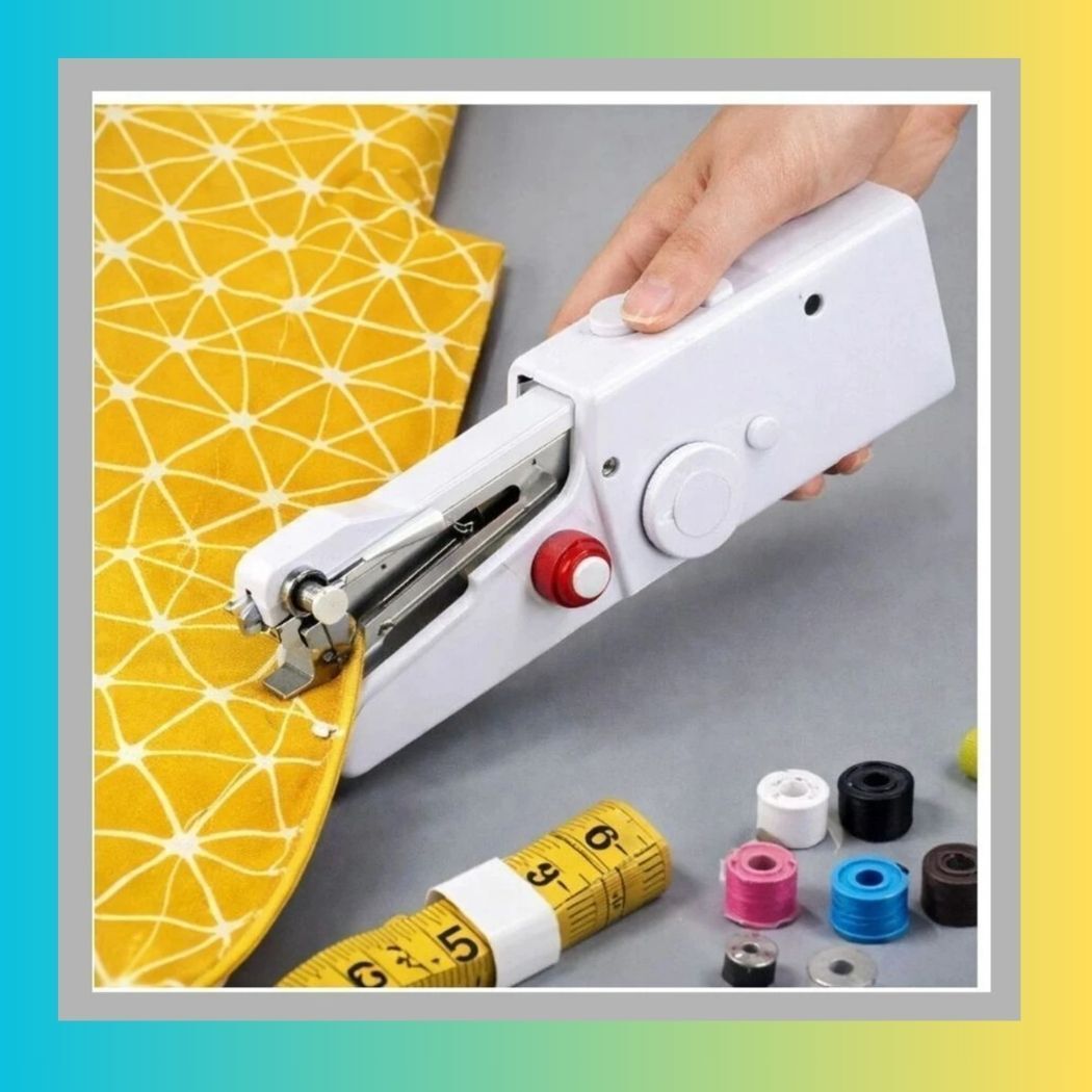 Mini Electric Stitching Machine New023 Electric Sewing Machine 2 built-in stitches 100 SPM White-image-12