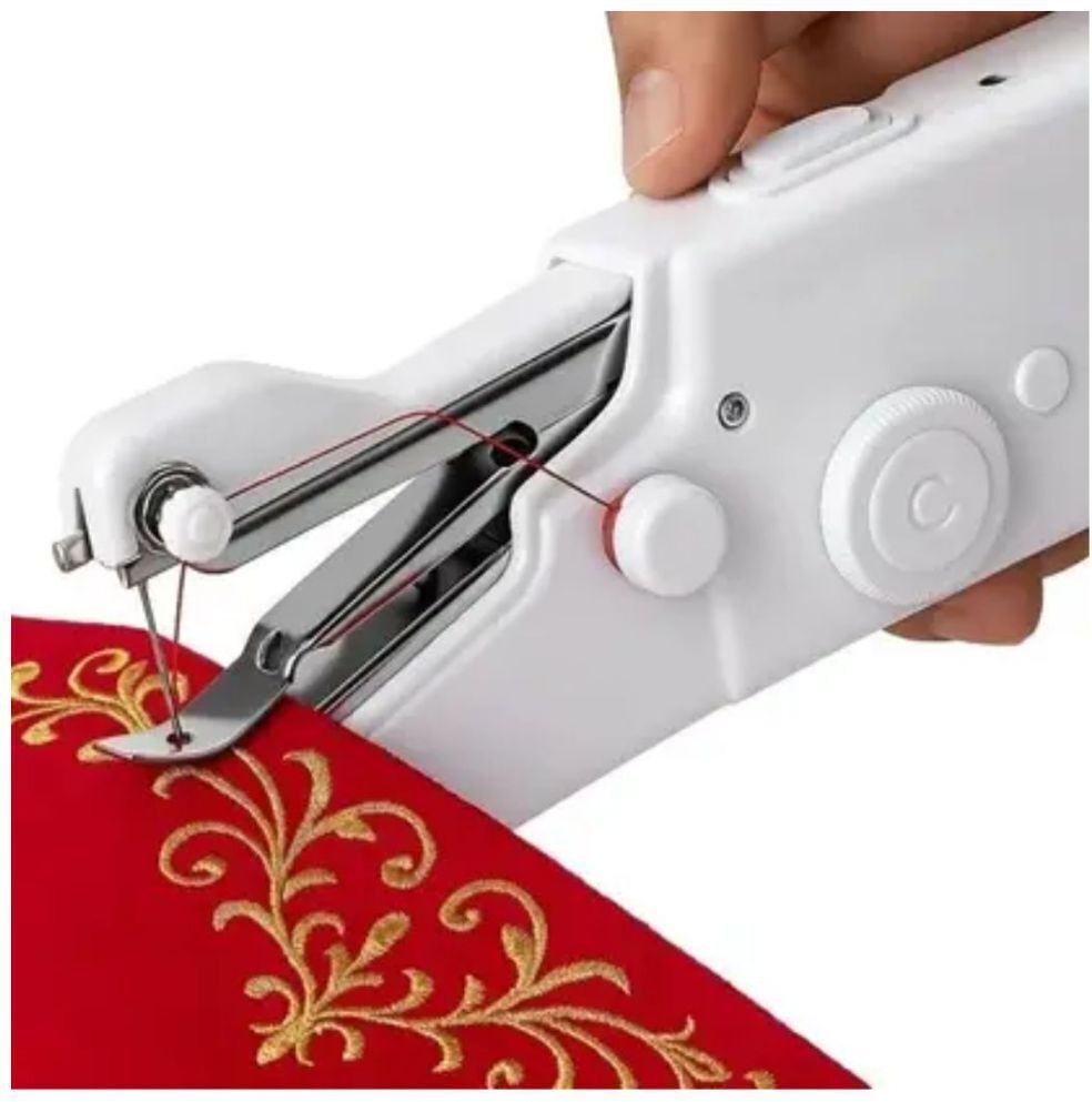 radhe New Stitch Mini Hand Sewing Machine for Home Lightweight Handheld Sewing Tool Stapler Sewing Machine 1 built-in stitches 120 SPM White-picture-2
