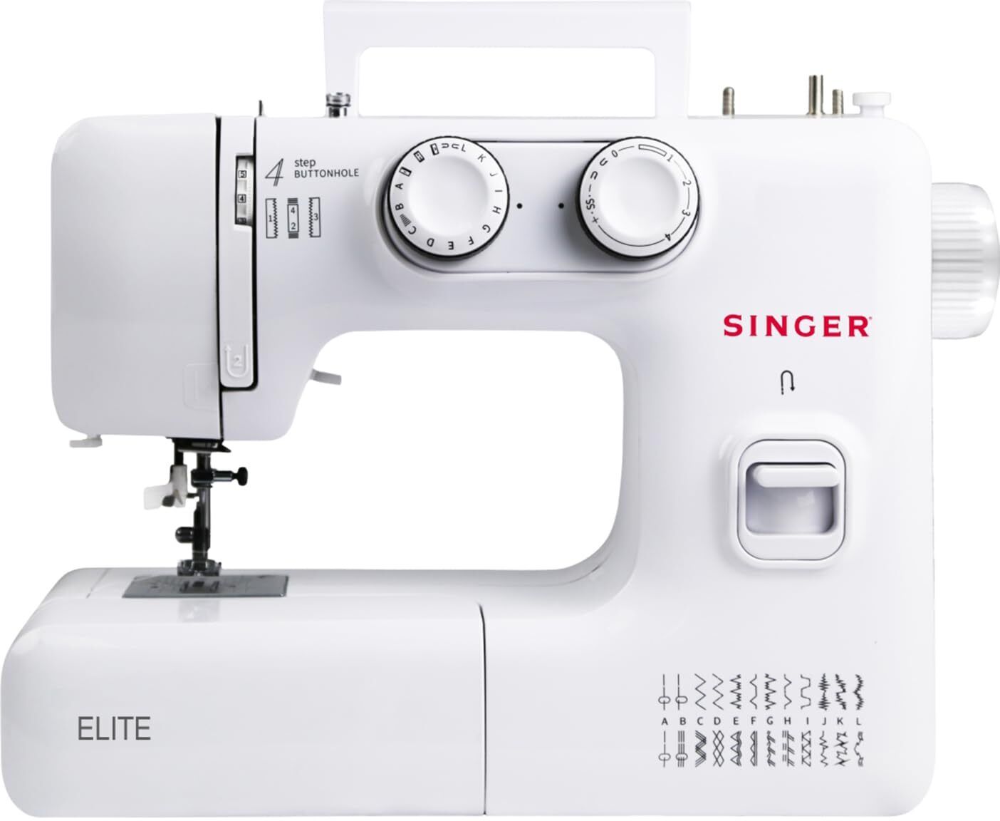 singer New Elite BLDC Sewing Machine | 23 Built-in Stitches & 36 Functions Electric Sewing Machine 23 built-in stitches 800 SPM 2 Warranty White-picture-21