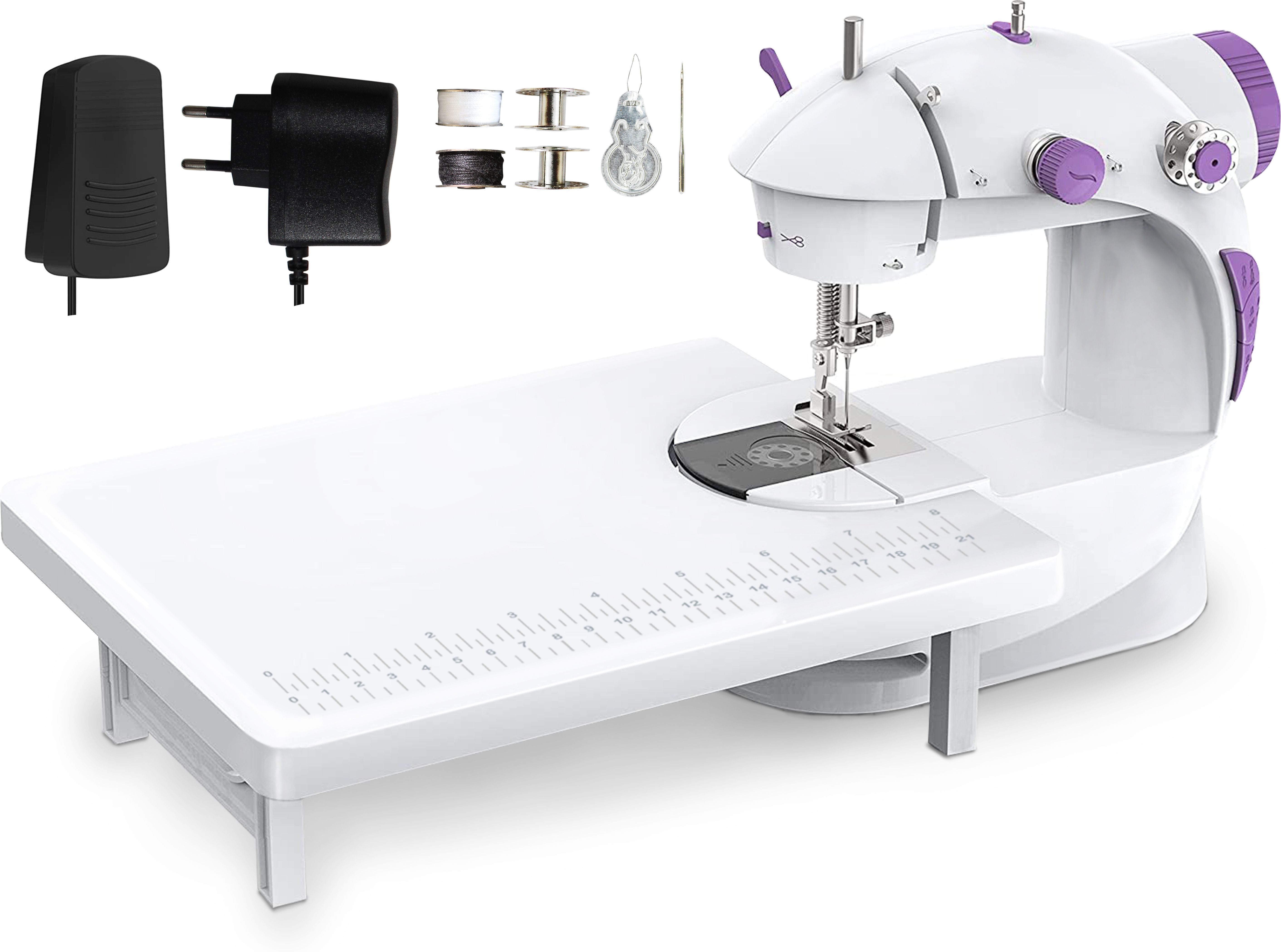 Mini Sewing Electric Sewing Machine 25 built-in stitches 100 SPM 3 Warranty White-image-47