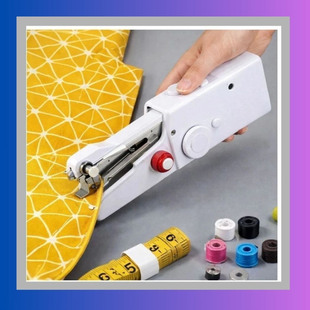Mini Electric Stitching Machine New011 Electric Sewing Machine 2 built-in stitches 100 SPM White-image-14