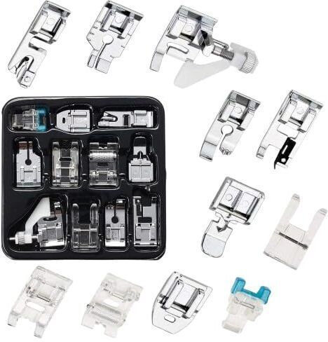 gemsy 11 pcs Heavy-Duty Different Machine Foots l Universal Stitch Pressure foot kit, sewing presser foot set with High Shank-picture-14