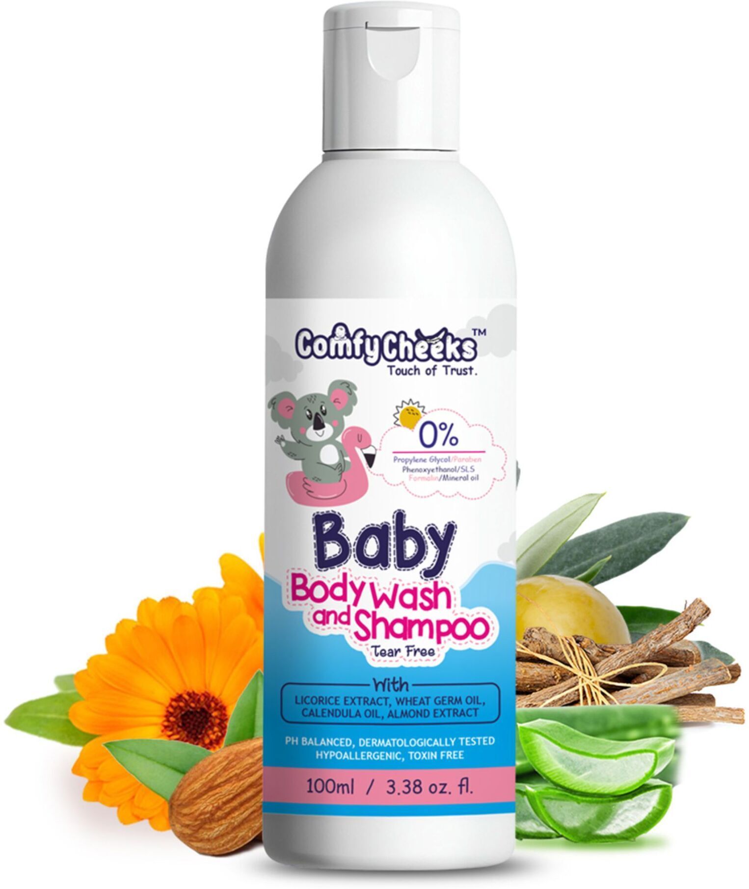 Tear Free Baby Wash&Shampoo For Soft Skin&Hair Aloe vera