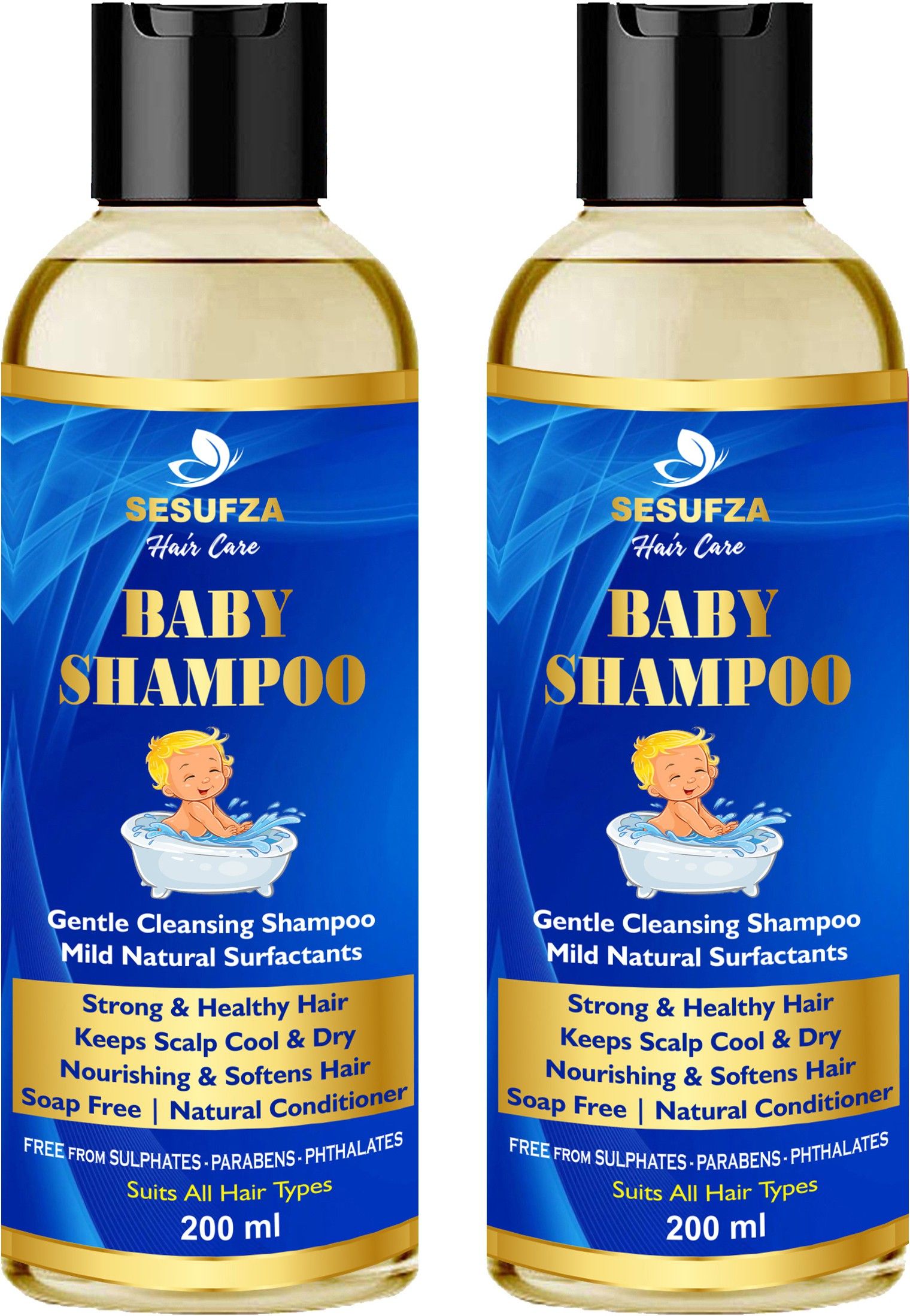 Baby (Children) Shampoo Tear Free Gentle Cleansing Shampoo For Born Babies & Kid-image-5